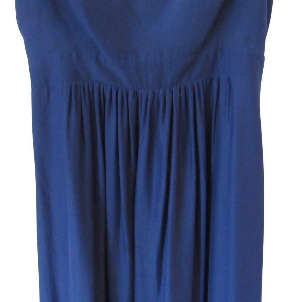 Felicity Coco Colby Woven Maxi Dress Small Navy Blue Sleeveless Sweetheart - Picture 5 of 11
